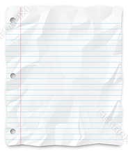 Student Writing Paper Lined Three-Hole Punched