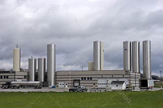 Modern Cheese Factory Industrial Plant