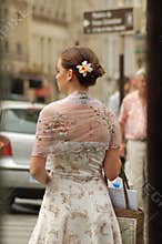 Paris street fashion flower