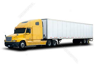 Yellow Semi Truck