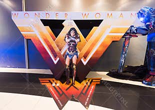 Poster of Wonder Woman in Malaysian cinema