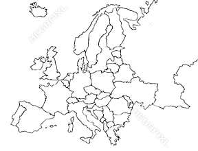 Blank Europe map