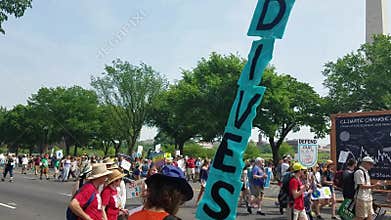 WASHINGTON DC - APRIL 29, 2017 Peoples Climate Movement
