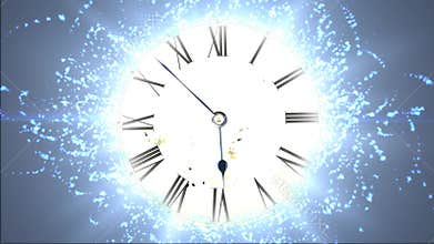 Futuristic watch. Space and time, distortion of time