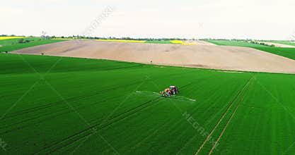 Aerial view of farming background.
