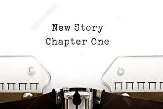 New Story Chapter One Typewriter