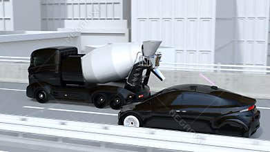 Automatic braking and traffic information sharing function