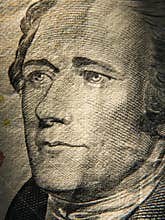 Alexander Hamiltons portrait is depicted on painted on the $ 10 banknotes