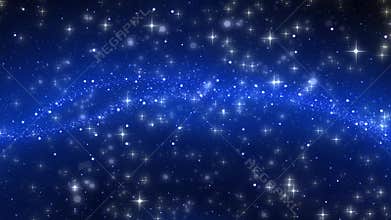 Digital night sky with stars and nebula background