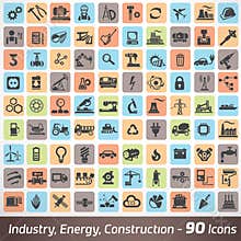 Big set of industry, engineering and construction icons