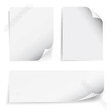Blank Sheet Paper Page Curl Set