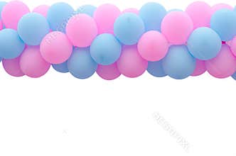 Pink and blue balloon