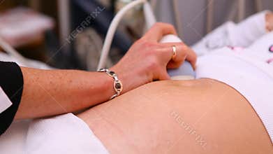 Pregnant girl, ultrasound