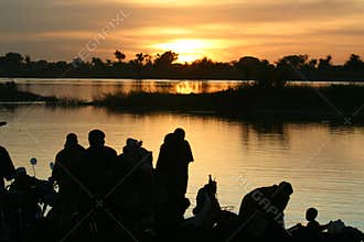Passengers on a ferry