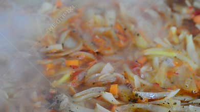 Boiling hot food