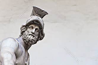 Statue of greek hero Menelaus holding Patroclus in Florence