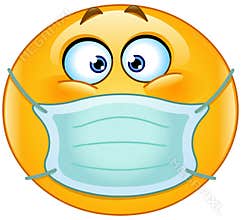 Emoticon with medical mask