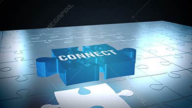 Connect jigsaw falling into place