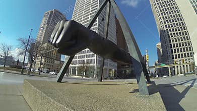 Joe Louis Fist Monument Detroit Time Lapse