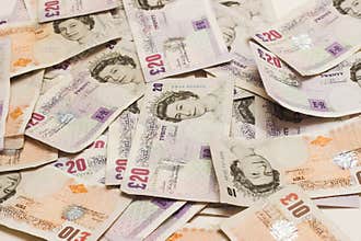 British tens and twenties.