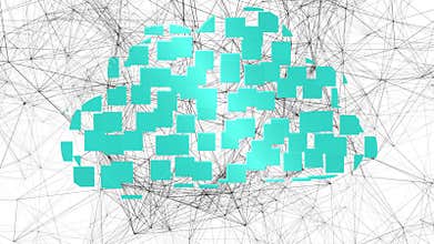 Cloud computing graphic on black and white background