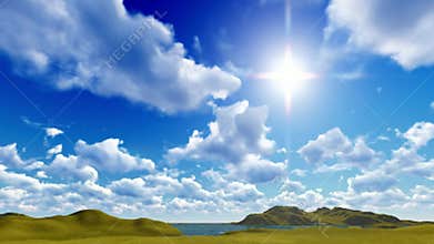 Blue sky with cloudscape