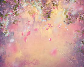 Spring Cherry Blossom Painting