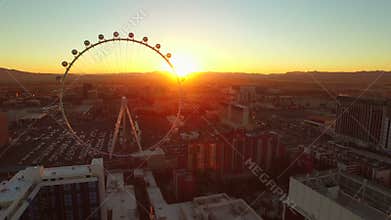 Las Vegas Aerial Cityscape Strip Sunrise