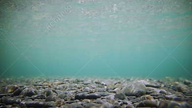 Underwater Clear River Bottom
