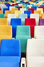 Auditorium Seating of Many Colors