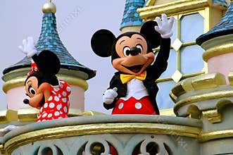 Hong Kong, China: Mickey and Minnie Mouse at Disneyland