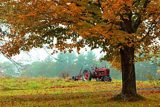 Lone Tractor- Poland Maine - Oct, 2014 - by Eric L. Johnson Photography