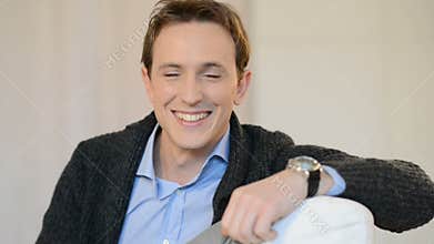 Happy Man Looking At Camera