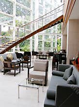 Upscale resort bar interior