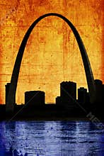 Grungy Gateway St. Louis Missouri Arch