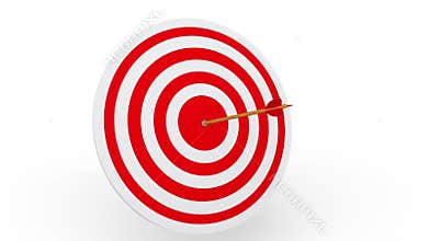 Arrow hitting a target board