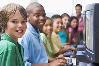 Elementary school computer class