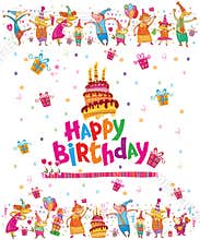 Happy Birthday card with cake