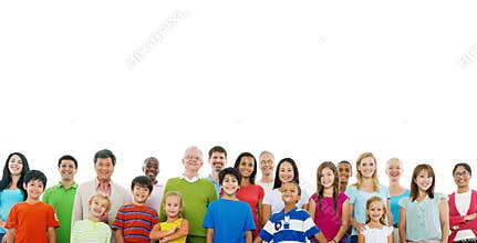 Large Crowd Community People Unity Support Concept