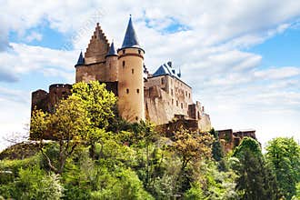 Vianden castle fortifications, Luxembourg