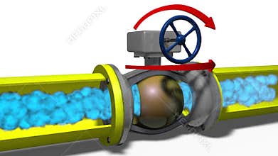 Gas movement on a gas pipeline