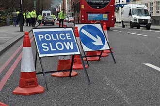 Police road check London