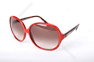 A red Sun glasses