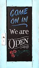 Chalkboard store sign