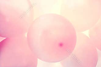 Pink balloons background