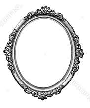 Vintage silver oval frame