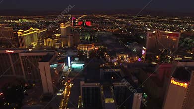 Las Vegas Aerial Cityscape Strip Dawn