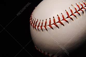 Baseball on Black Background -3