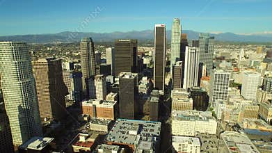 Los Angeles Aerial Downtown Cityscape