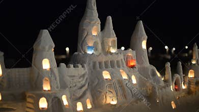 Castle with candles.